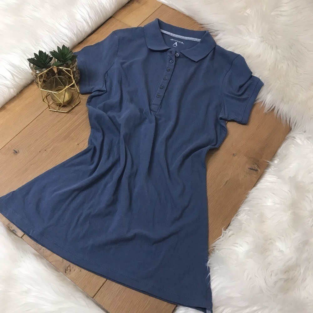 Antigua Blue Polo Nwot 955